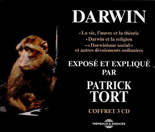 CD cover featuring a monkey and text about Charles Darwin’s work.