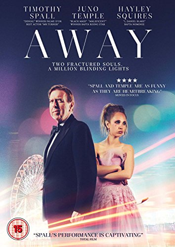 Away" DVD cover featuring Timothy Spall and Juno Temple, with a blurred cityscape.