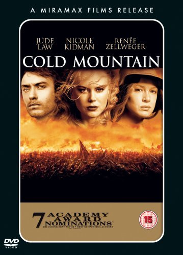 DVD cover for Cold Mountain featuring Jude Law, Nicole Kidman, and Renée Zellweger.