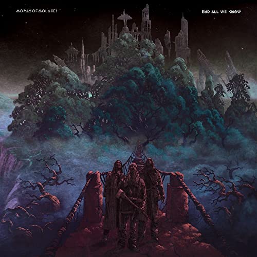 Album cover: dark fantasy landscape with figures in the foreground.
