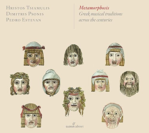 CD cover featuring nine illustrated historical Greek faces in circles.