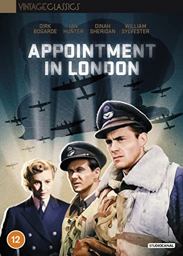 Appointment in London" DVD cover featuring pilots and a woman in wartime.