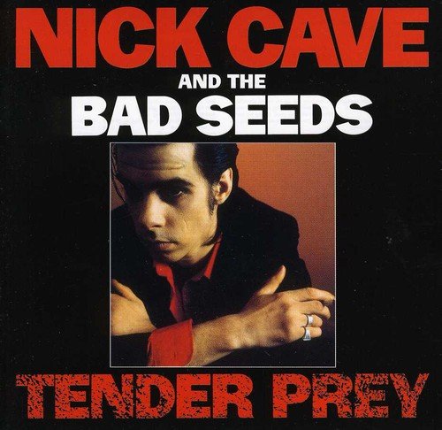 Album cover with Nick Cave's photo, red and white text on black background.