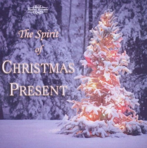 Snow-covered Christmas tree with lights, album title overlayed on a winter scene.