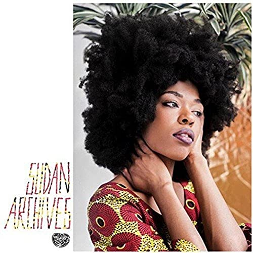 Album cover for Sudan Archives featuring a woman with large afro.