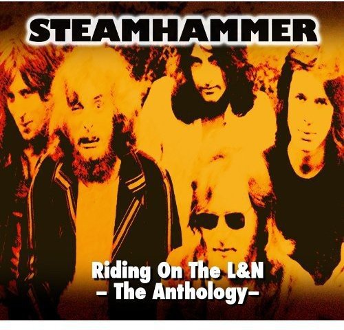 "CD cover art featuring the band Steamhammer with a yellow-toned group portrait."