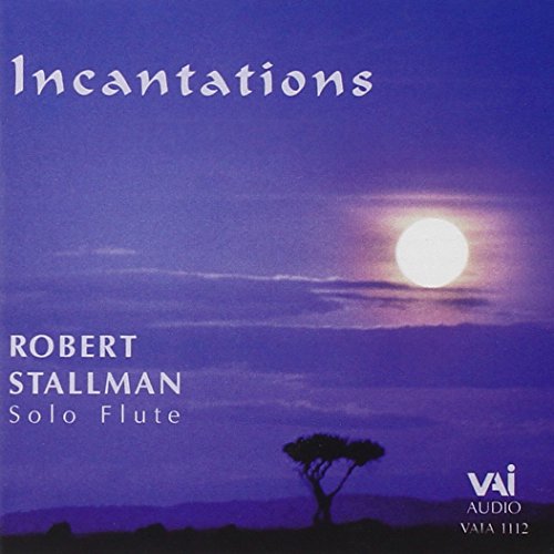 CD cover for "Incantations" by Robert Stallman, featuring a moonlit landscape.