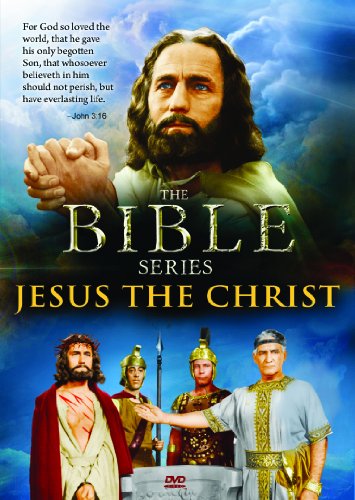 DVD cover for "The Bible Series: Jesus the Christ" with Jesus and Roman soldiers.