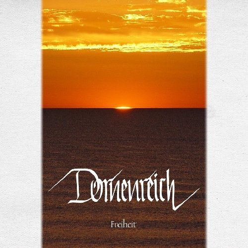 CD cover: orange sunset over water, with band name "Dornenreich".