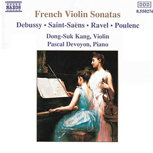 CD cover: painting of two women, one playing violin, titled “French Violin Sonatas”.