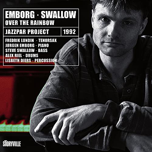 CD cover featuring Jørgen Emborg’s portrait and album title “Over The Rainbow”.