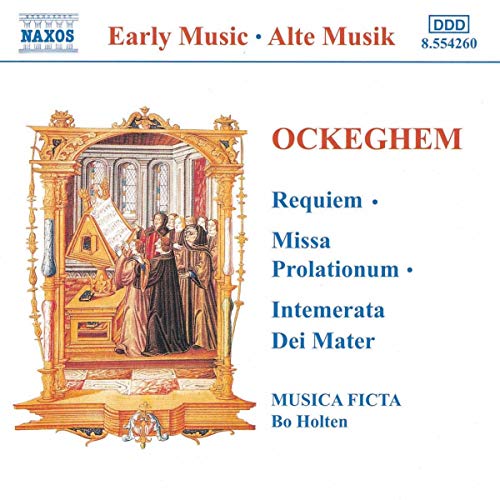CD cover for Johannes Ockeghem’s Requiem, featuring a medieval painting.