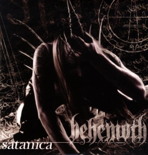"Album cover with a dark, horned figure and gothic text: 'Behemoth Satanica'."