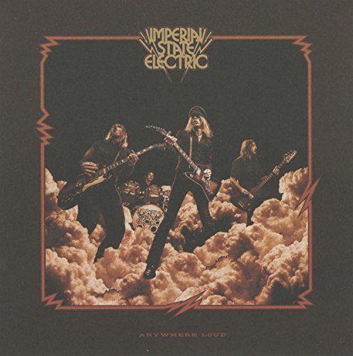 CD cover for Imperial State Electric’s “Anywhere Loud” featuring a band in clouds.