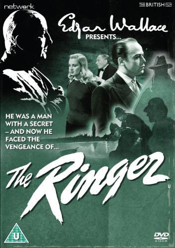 DVD cover for “The Ringer” featuring shadowy figures and text.