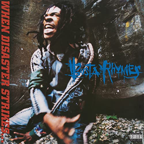 Busta Rhymes album cover, “When Disaster Strikes…”, with a distressed aesthetic.