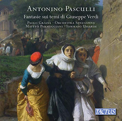 "CD cover with classical painting of three people, text, and 'Tactus' logo."