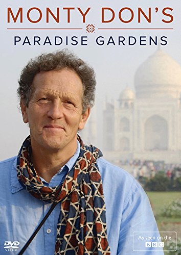 Monty Don wearing a patterned scarf with the Taj Mahal in the background.