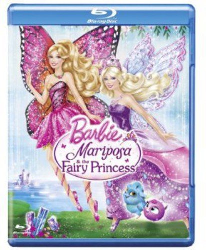Barbie as fairies Mariposa and the Fairy Princess Blu-ray disc cover.