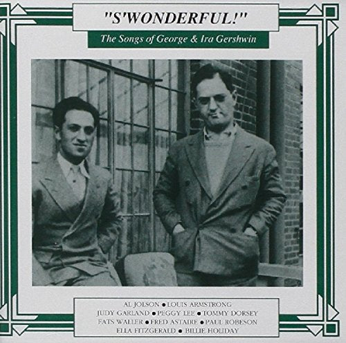 CD cover with black-and-white photo of George and Ira Gershwin, surrounded by green border.