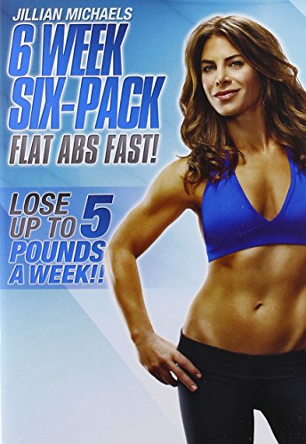DVD cover featuring Jillian Michaels and text promoting abdominal workouts.