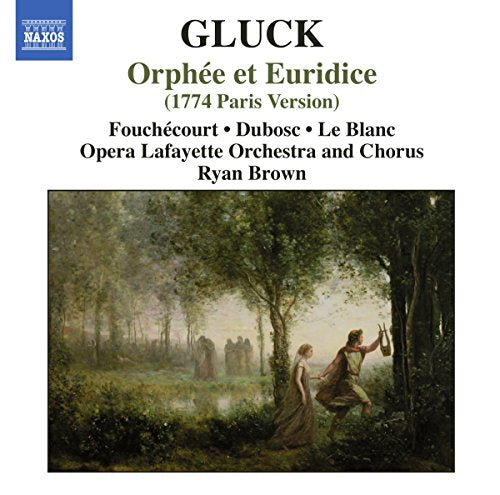 "CD cover with classical painting of a man and woman in a forest."