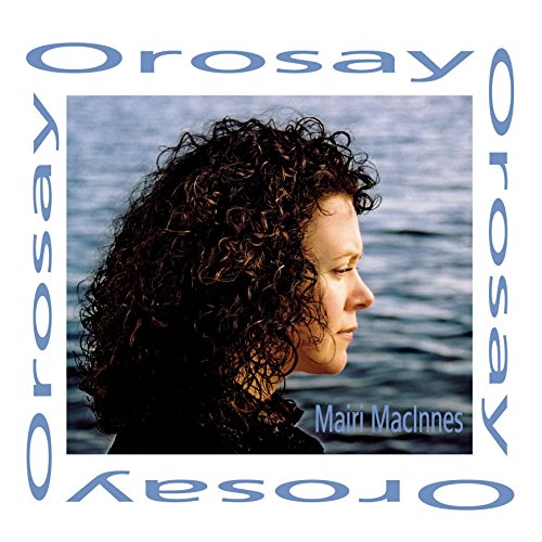 CD cover featuring Mairi MacInnes in profile with a blue wave background.
