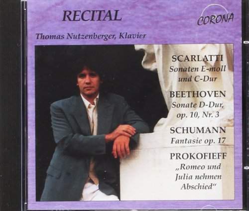 CD cover with a man leaning on a piano against a purple background.