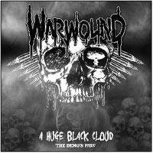 "Album cover featuring a black-and-white skull with 'Warwound' text and skulls in the background."