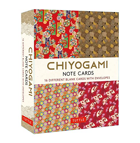 Chiyogami Japanese Note Cards: 16 Different Blank Cards & 17 Envelopes: 16 Different Blank Cards with 17 Patterned Envelopes