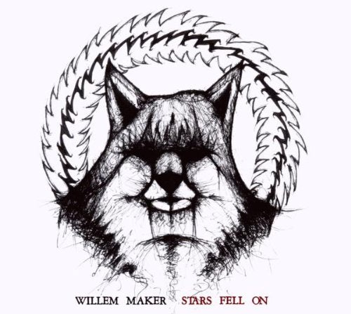 Black and white illustration of a cat's face surrounded by a feathered halo.