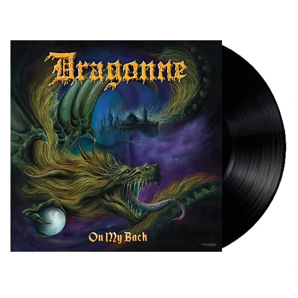 Dragonne "On My Back" vinyl record with dragon and castle artwork.