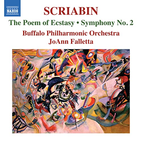 CD cover for Scriabin’s “The Poem of Ecstasy” with abstract art.