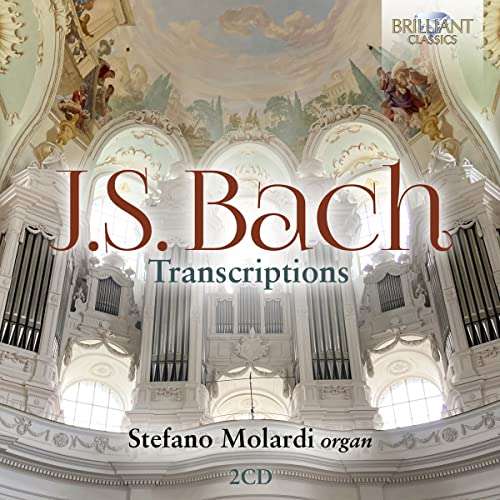 CD cover: Baroque church organ with “J.S. Bach” and “Stefano Molardi” text.