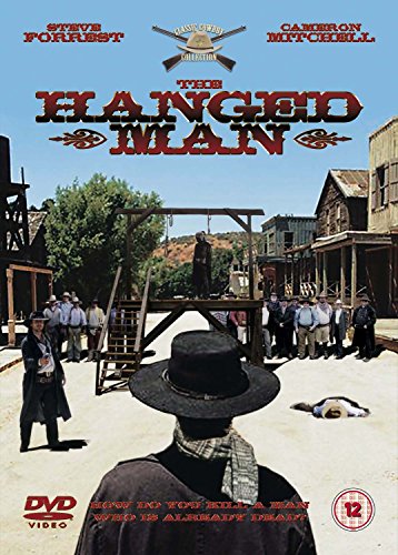 DVD cover for "The Hanged Man" western film, showing a hanging and town.