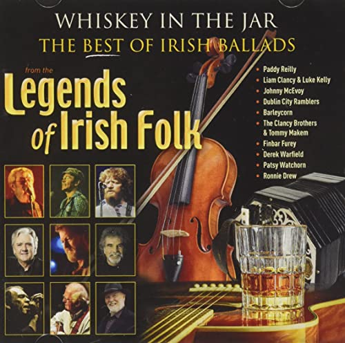 CD cover: “Whiskey In The Jar” featuring a violin, glass, and portraits.