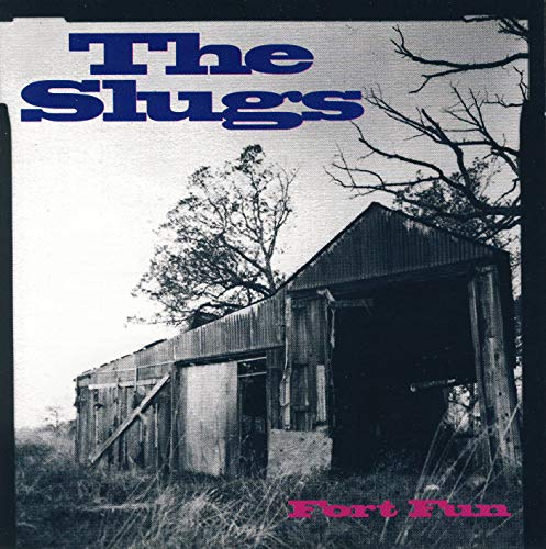 CD cover for The Slugs’ “Fort Fun” featuring a weathered barn scene.