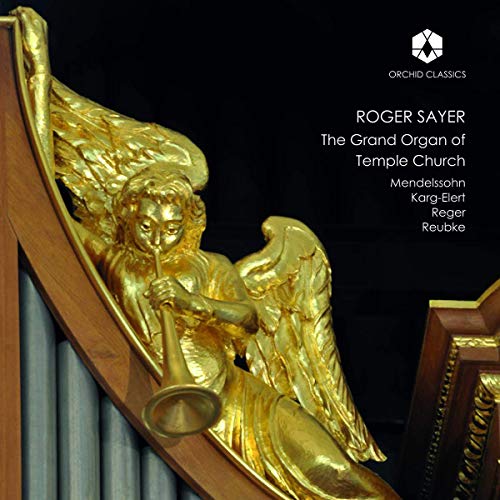 CD cover featuring a golden angel playing a horn against a black background.