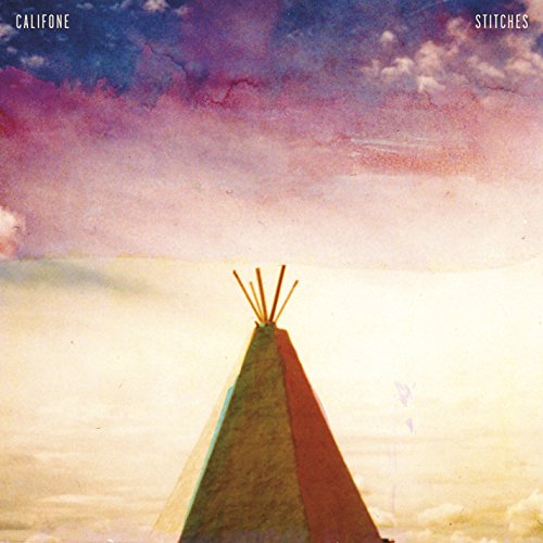 CD cover for Califone’s “Stitches” featuring a teepee and cloudy sky.