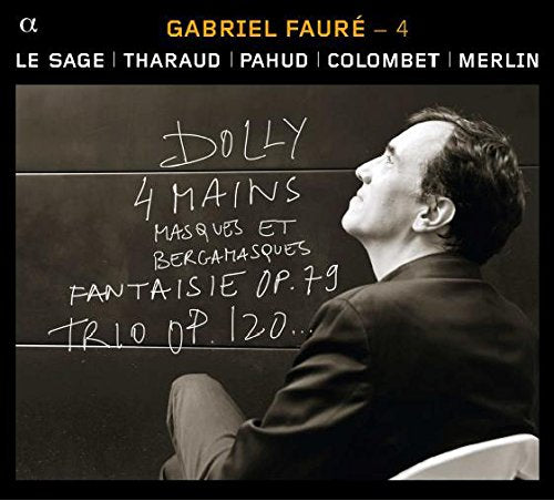 A black-and-white album cover featuring a man sitting by a chalkboard with handwritten notes.