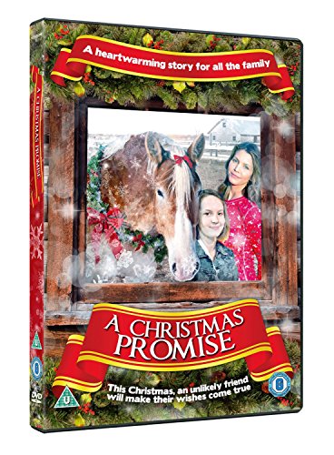 DVD cover for "A Christmas Promise" featuring a girl, horse, and woman.