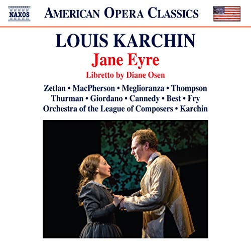 CD cover for Louis Karchin’s opera “Jane Eyre,” featuring performers.