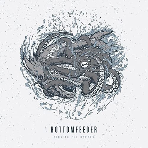 Illustration of a monstrous octopus with swirling water and text below.