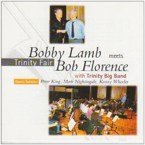 "CD cover featuring two men shaking hands and a jazz band on stage."