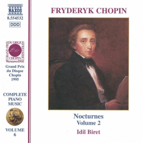 CD cover featuring a portrait of Chopin, with text describing the music contents.