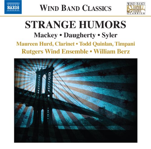 CD cover for "Strange Humors" featuring a bridge illustration and text.