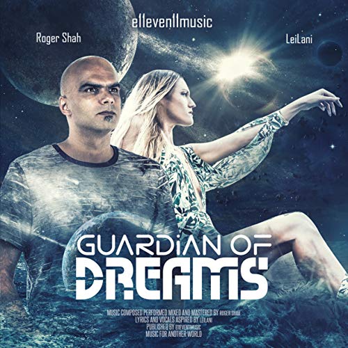 "CD cover art featuring a man and woman in a space scene."