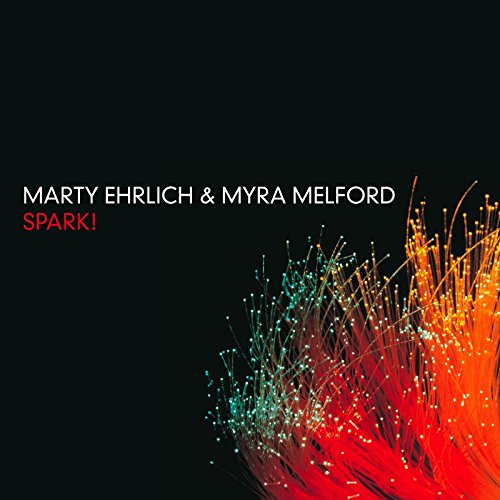 CD cover for “Spark!” by Ehrlich & Melford, with abstract light trails.