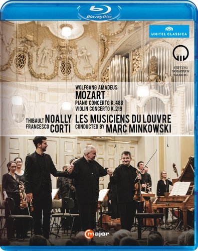 Blue-ray case with musicians on stage, orchestra, and ornate church background.