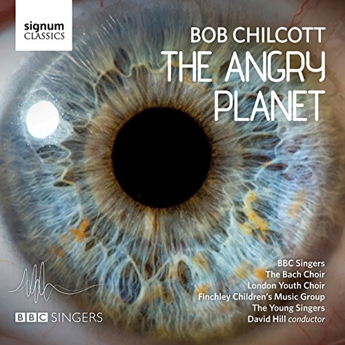 CD cover featuring a close-up of a blue eye, text “The Angry Planet”.